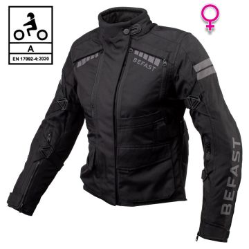 Giacca moto donna Befast VALCHIRIA CE LADY 3 strati Nero 