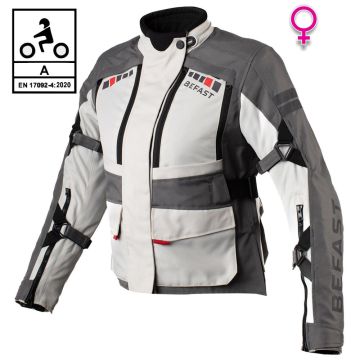 Giacca moto donna Befast VALCHIRIA CE LADY 3 strati Nero Grigio