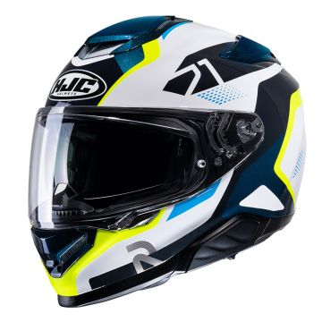 Casco integrale Hjc RPHA71 HAPEL Giallo Blu Bianco Nero