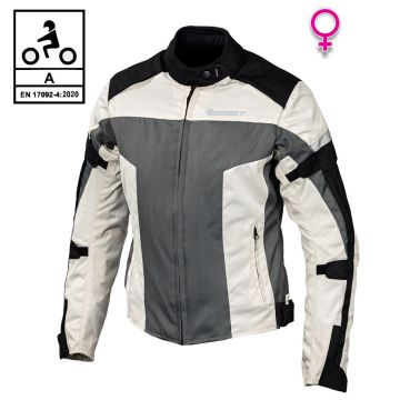 Giacca moto donna Befast STREET Lady CE Certificata Nero Grigio