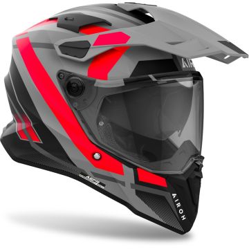 Airoh COMMANDER 2 MAVICK full-face touring helmet in matte Grey Orange fiber