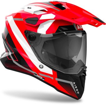 Airoh COMMANDER 2 MAVICK full-face touring helmet in glossy red fiber