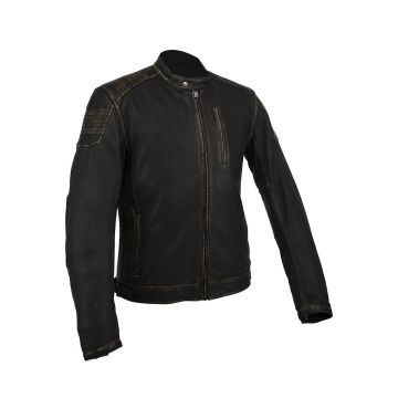 Bullstone BULLAIRROCK MAN Black Summer Leather Motorcycle Jacket