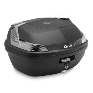 Givi 47 liter black embossed top case with smoked reflectors mounting kit and plate NOT included