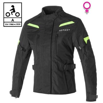 Giacca moto donna Befast PRO RIDER Lady CE Certificata Nero Giallo