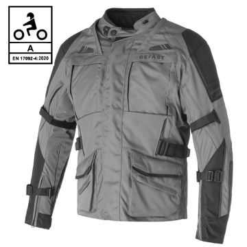 Giacca moto Befast HYPERTEC CE Certificata 3 strati Nero Grigio