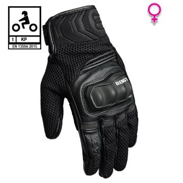 Guanti moto donna estivi Befast COMMANDER AIR LADY CE Certificati Nero 