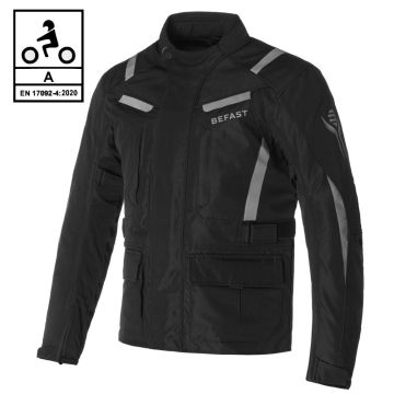 Giacca moto Befast RIDDICK CE certificata Nero