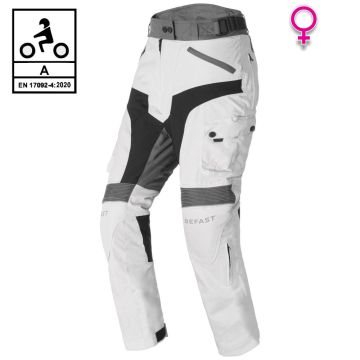 Pantaloni moto donna touring Befast TOURING PANT Lady CE certificati 3 strati Nero Grigio