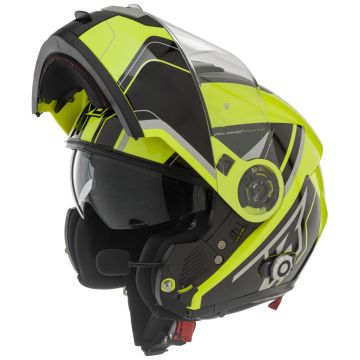 Modular BaFast Global Connect helmet with Integrated Slend Yellow Black Integrated Intercom