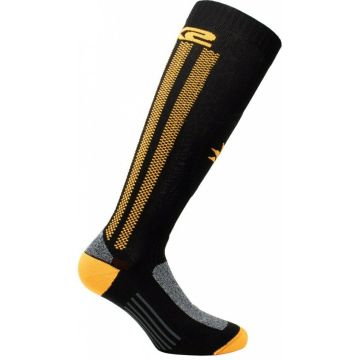 SIXS MOT2 Long Reinforced Socks Black Orange