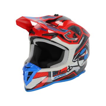 Acerbis LINEAR 2206 Red Blue Cross Helmet