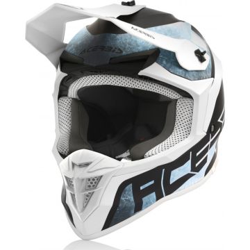 Acerbis LINEAR cross helmet white light blue