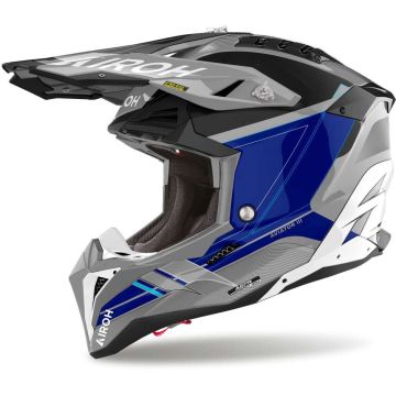 Airoh AVIATOR 3 SABER carbon cross helmet Glossy Blue