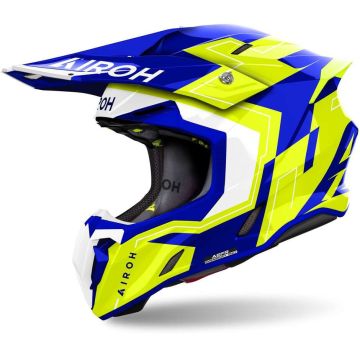 Airoh TWIST 3 DIZZY Cross Helmet Bright Yellow Blue