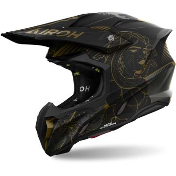 Airoh TWIST 3 TITAN Black Matt Gold Cross Helmet