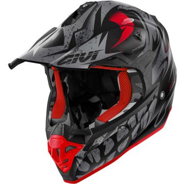 Cross Helmet Givi 60.1F Gloom Matt Black Titanium Red