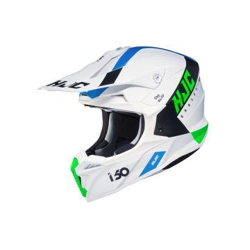 HJC i50 ERASED cross helmet MC24SF White Green Blue