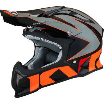 Kyt STRIKE EAGLE BLINKING cross helmet fiber Orange Grey Black