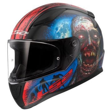 LS2  Full face helmet  FF353 Rapide 2 Zombie black red
