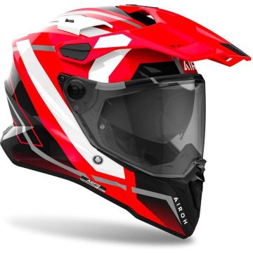 Casco integrale touring Airoh COMMANDER 2 MAVICK in fibra Rosso lucido