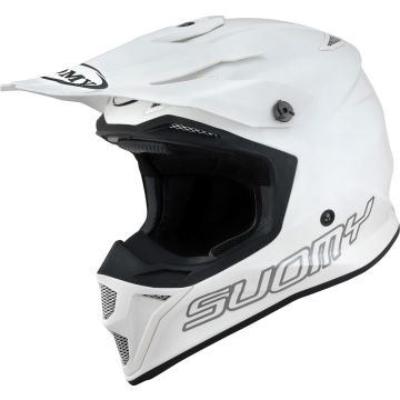 Casco cross Suomy MX SPEED PRO PLAIN WHITE Bianco in fibra