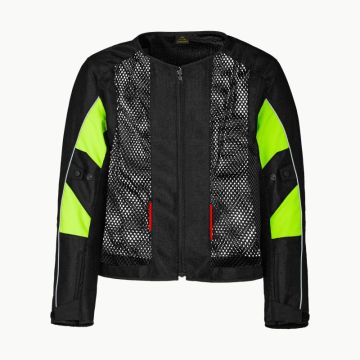 Motoirbag V4.0 jacket with yellow black protections