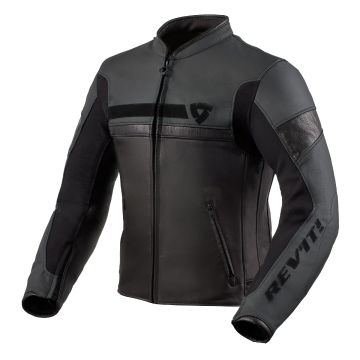 Rev'it Mile Leather Motorcycle Jacket Black