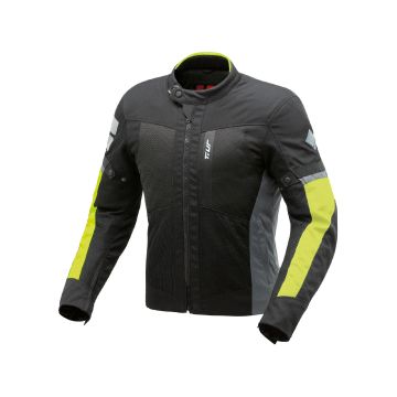 Motorcycle jacket T-UR ETNA HYDROSCUD® Anthracite Yellow Fluo