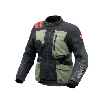 T-UR ROADBOOK HYDROSCUD® 3-Layer Motorcycle Jacket Dark Anthracite Green