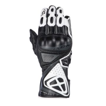 Summer leather gloves Ixon GP5 AIR Black White