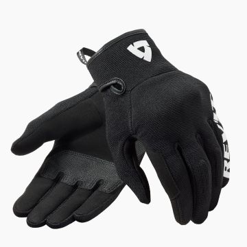 Rev'it Access Black White Summer Motorcycle Gloves