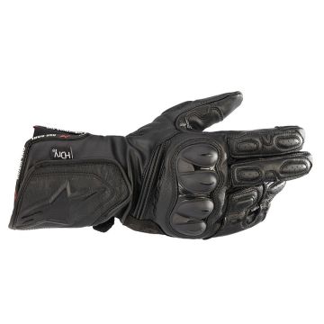 Alpinestars SP-8 HDRY Leather Motorcycle Gloves Black Black