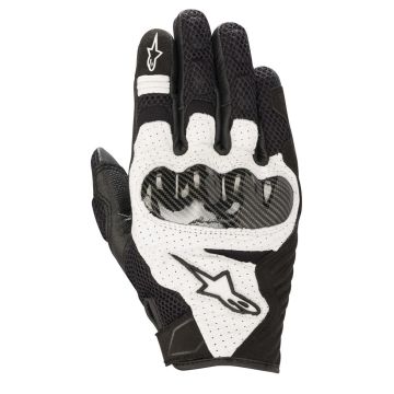 Alpinestars SMX-1 AIR V2 leather summer gloves black whte