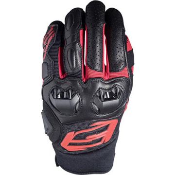 Five SF3 leather summer glovesBlack Red