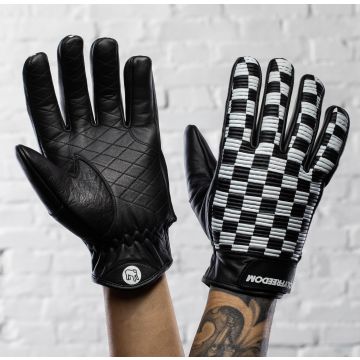 Holy Freedom SIR COCK Black White summer leather gloves (NO CE)