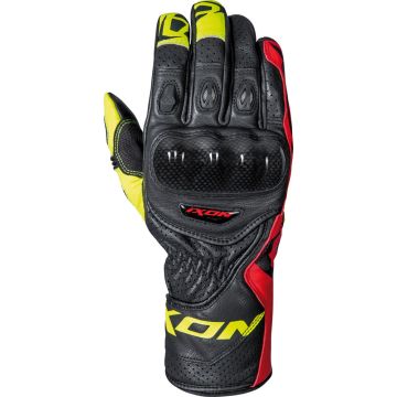 Ixon RS CIRCUIT R summer leather gloves black red light yellow