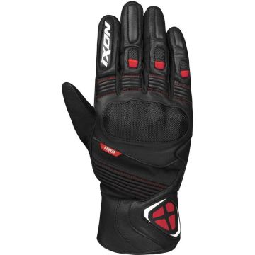 Ixon PRO HAWKER winter leather motorcycle gloves Black Red