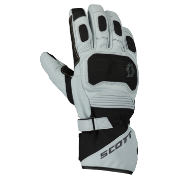 Scott Priority Pro GTX Grey Black Winter Leather Motorcycle Gloves