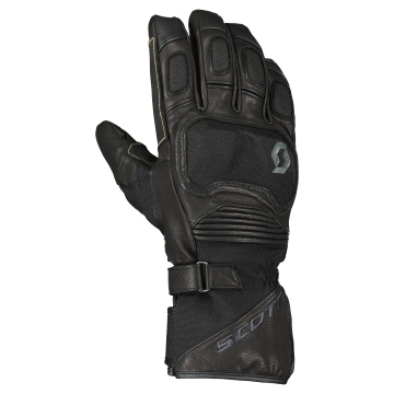 Scott Priority Pro GTX Black Winter Leather Motorcycle Gloves