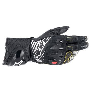 Alpinestars GP TECH V2 black white leather motorcycle gloves