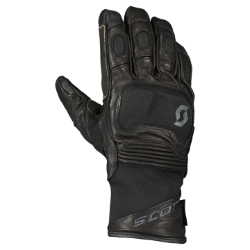 Motorcycle gloves leather Scott Priority GTX Black