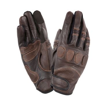 Tucano Urbano Gig Pro motorcycle leather gloves vintage brown