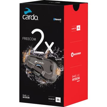 Interfono Bluetooth Cardo FREECOM 2X singolo 2 piloti fino a 800 m