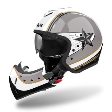 Casco modulare Airoh J 110 COMMAND in fibra Oro Glitter