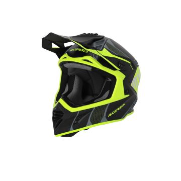 Cross Acerbis X-Track 2206 helmet fiber Black Yellow Fluo