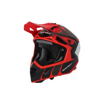Acerbis X-Track 2206 cross helmet in fiber Black Red