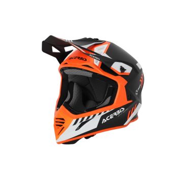Cross Acerbis X-Track Mips 2206 helmet in Black Orange Fluo fiber