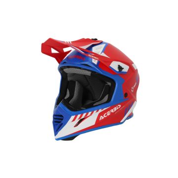 Acerbis X-Track Mips 2206 cross helmet in fiber Red Blue