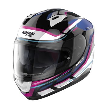 Nolan N60-6 Lancer Full face helmet White Blu Pink